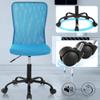 BLKMTY Home Office Chair, No Arms Small Desk Chairs, Mid Back Mesh Basic Computer Chairs Height Adjustable Small Swivel Office Chair No Armrest Rolling Swivel for Students, Blue view 4