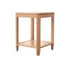 GRFIT Mobile Side Table Square Small Coffee Table 2-Layer Home Side Table Modern Minimalist Small Apartment Balcony Small Table Wooden Shelf Sofa End Table view 1