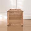 GRFIT Mobile Side Table Square Small Coffee Table 2-Layer Home Side Table Modern Minimalist Small Apartment Balcony Small Table Wooden Shelf Sofa End Table view 2