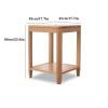 GRFIT Mobile Side Table Square Small Coffee Table 2-Layer Home Side Table Modern Minimalist Small Apartment Balcony Small Table Wooden Shelf Sofa End Table view 3
