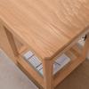 GRFIT Mobile Side Table Square Small Coffee Table 2-Layer Home Side Table Modern Minimalist Small Apartment Balcony Small Table Wooden Shelf Sofa End Table view 4