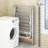 Clothes Drying Rack,3-Level Folding Drying Rack,Stainless Steel Laundry Rackwith Wheels,27Rails & 12 Clips,Indoor/Outdoor Portable Dryer for Clothes Shoes Towels view 3