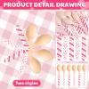 Eaasty 100 Pcs Valentine's Day Wooden Hot Chocolate Spoons Hot Cocoa Marshmallow Romantic Wooden Bar Stirring Spoons Valentine's Day Heart Pattern for Cocoa Bombs Candy Baking (Romantic) view 4