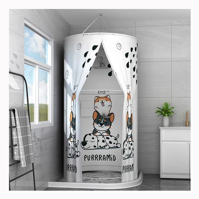 Shower Curtain The Thermal Insulation and Cold Proof Thick Shower Curtain in Winter is Used for Outdoor Camping, Hiking, Beach, Shower, Toilet (Color : A, Size : 80x200cm)
