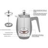 304 Grade Stainless Steel Insulated Coffee Press with Spoon, French Press Coffee Maker, Cold Brew Heat Resistant Thickened Borosilicate Coffee Pot for Camping Travel(11 8OZ/350ML), French Press c view 2