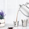 304 Grade Stainless Steel Insulated Coffee Press with Spoon, French Press Coffee Maker, Cold Brew Heat Resistant Thickened Borosilicate Coffee Pot for Camping Travel(27OZ/800ML), French Press COF view 4