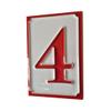11 x 7 cm Italian Hand-painted Ceramic Number Tiles With The Option Of Wooden Frames (Number 4) view 1