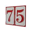11 x 7 cm Italian Hand-painted Ceramic Number Tiles With The Option Of Wooden Frames (Number 4) view 3
