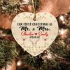 1st Xmas As Mr & Mrs Ornament Gift, Personalized Date & Names Mr & Mrs Deer Ornament Christmas 2026 Gift for Couple Deer Newlywed Married Wedding, Custom Our First Christmas As Mr & Mrs Deer Ornament view 3