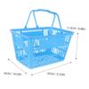 Black Hamper Shopping Basket Grocery Basket with Handles, Portable Small Plastic Supermarket Shopping s for Storage Vegetable Kitchen Bathroom(Blue, 16L) view 4