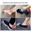 MUENG Shower Foot Rest for Shaving Legs, Non Slip Foldable Shower Foot Rest Wall Mounted Support Grip Leg Aid for Pregnant, Elderly, Patients Pedestal Footstool view 2
