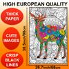 2 Pack Large Coloring Posters - Giant Coloring Poster for Kids and Adults - Animal Fox Hedgehog Deer Huge Book - Big Flower Pages for Office School at Work - Jumbo Sheet for Floor Table Wall Size view 2