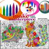 2 Pack Large Coloring Posters - Giant Coloring Poster for Kids and Adults - Animal Fox Hedgehog Deer Huge Book - Big Flower Pages for Office School at Work - Jumbo Sheet for Floor Table Wall Size view 4