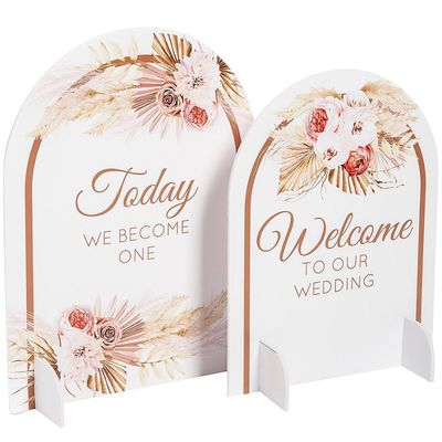 Boho Wedding Tabletop Signs - 2 Pieces