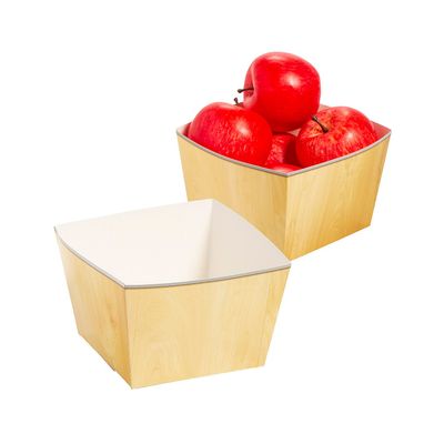 Woodgrain Apple Party Favor Boxes -12 Pieces