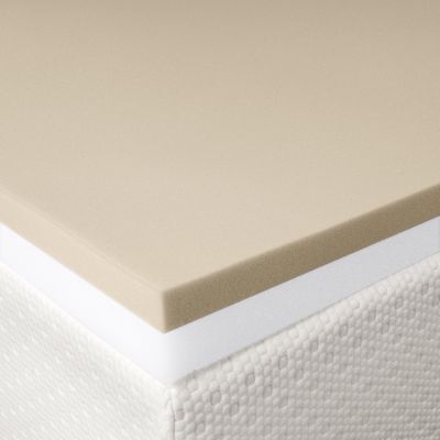 BrylaneHome 3" Gel Memory Foam Mattress Topper with Velour Cover