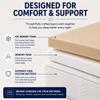 BrylaneHome 3" Gel Memory Foam Mattress Topper with Velour Cover view 3