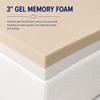 BrylaneHome 3" Gel Memory Foam Mattress Topper with Velour Cover view 4