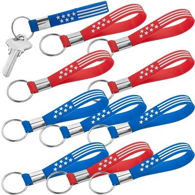 Fun Express Patriotic Keychains - 12 Pieces