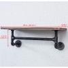Drsyffsup Rustic Shelves, Decorative Wall Shelf Rails Hanging Hanger Floating Shelves for Bathroom, Bedroom, Living Room,Kitchen, Office and More,Towel Bar Holder view 3