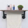 Drsyffsup Rustic Shelves, Decorative Wall Shelf Rails Hanging Hanger Floating Shelves for Bathroom, Bedroom, Living Room,Kitchen, Office and More,Towel Bar Holder view 4