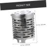 Yardwe 1 Set Mini Heating Stove Cover Gas Stove Mini Tent Heater Mini Stove Cover Hiking Heater Cover Outside Tent Camping Stove Cover Keep Warm Camping Equipment Travel Stainless Steel view 2