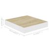 QZZCED Floating Shelves,Wall Storage Shelves,Wall Mounted Shelf Organizer Unit Display Shelf,Invisible Mounting System,Awards,Book,Collectibles,Ornaments,Oak and White 9.1"x9.3"x1.5" MDF view 2