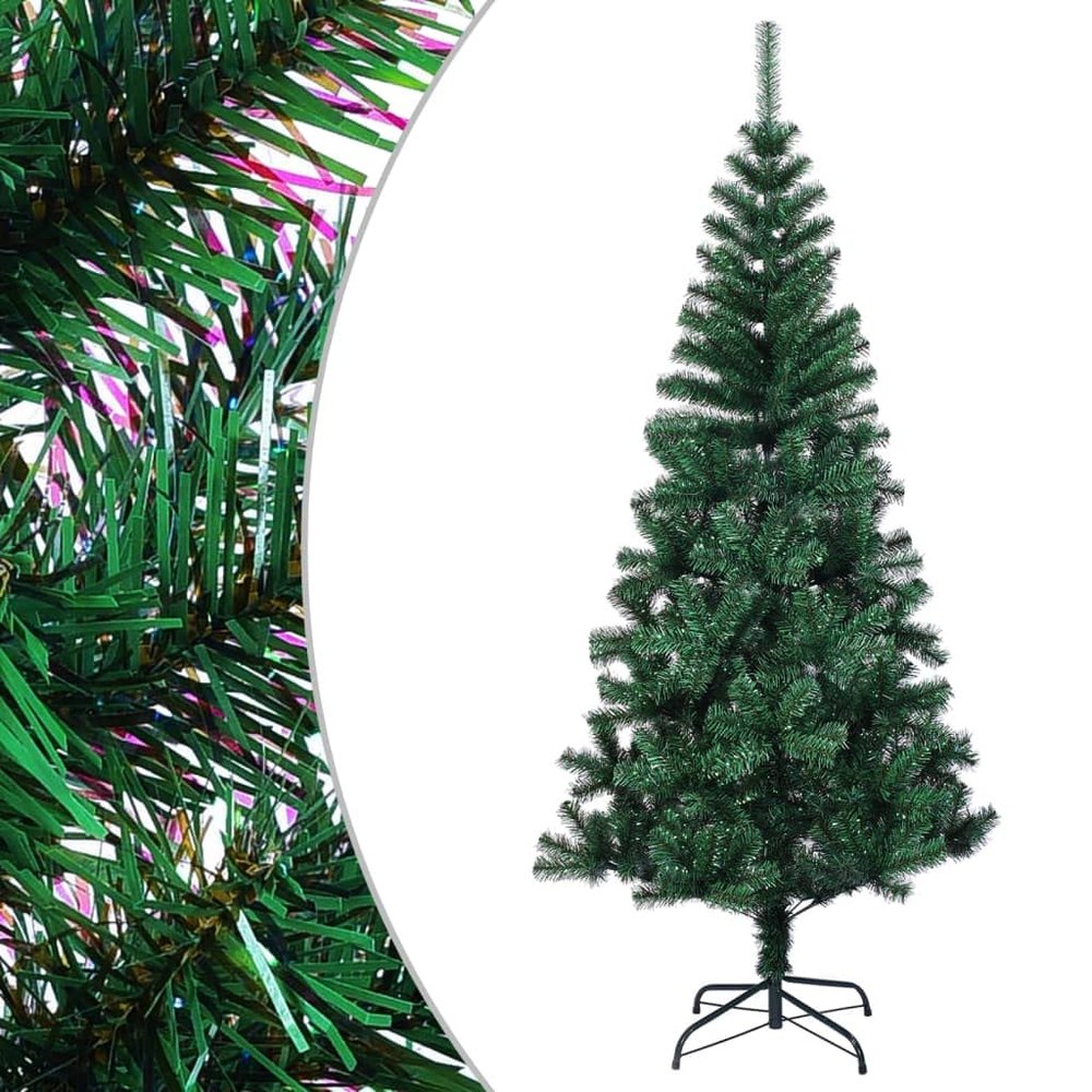 Artificial Christmas Tree,Artificial Christmas Tree Christmas Tree with Stand Xmas Tree for Home/Office/Party/Christmas Decoration Easy Assembly with Iridescent Tips Green 82.7" PVC