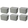 YBM HOME Stackable Plastic Storage Bin with Lid, Multipurpose for Classroom, Drawers, Desktop, Office, Playroom, Shelves, Closets, Grey, 2149-6 view 1