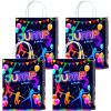 Brattol 16 Pieces Trampoline Jump Goodie Bags for Jump Birthday Party Supplies,Jump Gift Snacks Treat Candy Party Favors Bags with Handles for Kids Adults Jump Theme Party Decorations view 1