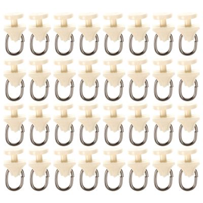 Zerodeko 100pcs Curtain Silent Runner Track Wheels Plastic Roller for Curtains Drapes Easy to Install Versatile Compatibility