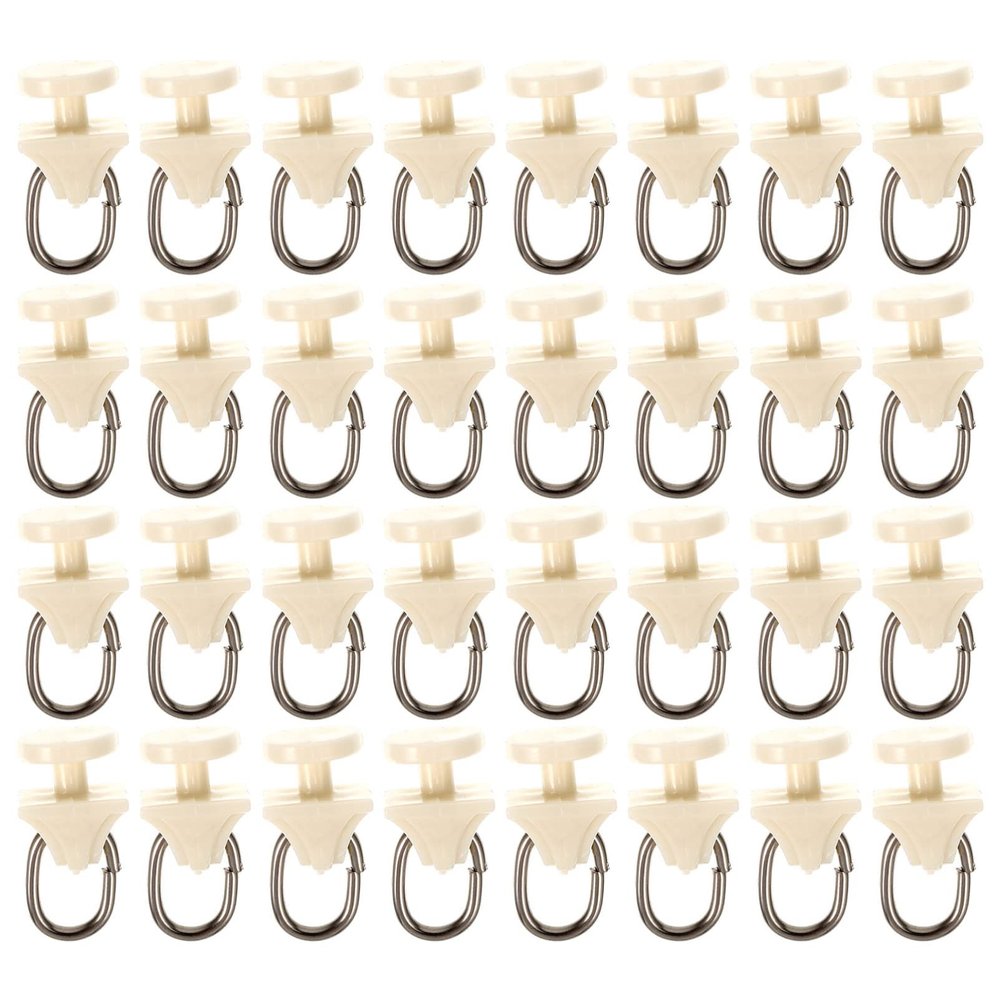 Zerodeko 100pcs Curtain Silent Runner Track Wheels Plastic Roller for Curtains Drapes Easy to Install Versatile Compatibility