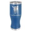 LaserGram 14oz Vacuum Insulated Pilsner Mug, Moose, Personalized Engraving Included (Dark Blue) view 1