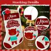 Magimagine Personalized Christmas Stockings Gifts with Name, Customized Stockings with Santa Snowman Deer Penguin Bear Xmas Decoration, Perfect for Family Holiday Christmas Party Decoration view 4