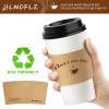 HLWDFLZ Kraft Paper Coffee Cup Sleeves 200 packs - Coffee Sleeves, Disposable Corrugated Cup Sleeves Holder for Protective Hot and Cold Insulation, Fits 10, 12, 16, 20 oz Paper Cups (Cup Not Included) view 3