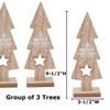 Factory Direct Craft Group of 3 Rustic Wooden Holiday Trees - Wood Tree Shapes for Christmas Decorating and Holiday Displays view 4