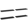 Floating Shelves,Wall Storage Shelves,Wall Mounted Shelf Organizer Unit Display Shelf,Invisible Mounting System,Awards,Book,Collectibles,Ornaments,4 pcs Black 35.4"x9.3"x1.5" MDF(Easy to Clean) view 2