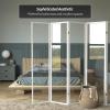Red Lantern 6 ft. Tall Clear Plastic Partition White 5 Panel view 2