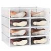 EazeHome 8 Pack Clear Boot Boxes Stackable, Boot Storage Boxes for Tall Boots, Shoes Box Plastic Oragnizer with Lids, Shoes Organizer Container for Closet, Under Bed Boot Storage view 1