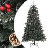 Artificial Christmas Tree,Artificial Christmas Tree Christmas Tree with Stand Xmas Tree for Home/Office/Party/Christmas Decoration Easy Assembly with Stand Green 59.1" PVC view 1