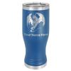 LaserGram 14oz Vacuum Insulated Pilsner Mug, Dragon, Personalized Engraving Included (Dark Blue) view 1