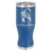 LaserGram 14oz Vacuum Insulated Pilsner Mug, Scorpion, Personalized Engraving Included (Dark Blue) view 1