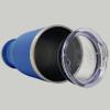 LaserGram 14oz Vacuum Insulated Pilsner Mug, Keep Calm and Play Tennis, Personalized Engraving Included (Dark Blue) view 2