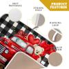 Buffalo Plaid Dish Drying Mat 16x18,Valentine's Day Decor, Rustic Love Truck Bear Red Heart Absorbent Dishes Pad Dish Drainer Mat Protector for Kitchen Counter Sink Coffee Maker Fast Dry view 4