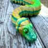Ball Python Snake Articulated 3D Printed Fidget (Large, Galaxy/Sparkle Purple) view 2