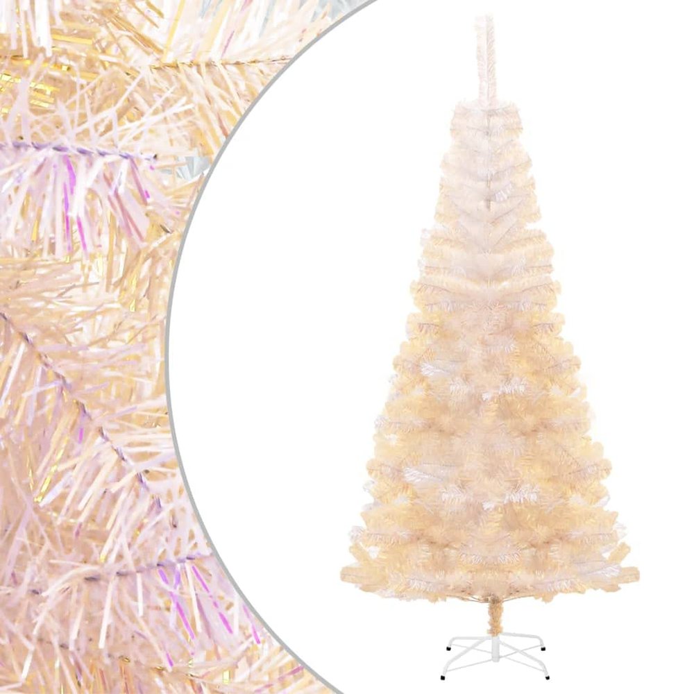 Artificial Christmas Tree,Artificial Christmas Tree Christmas Tree with Stand Xmas Tree for Home/Office/Party/Christmas Decoration Easy Assembly with Iridescent Tips White 70.9" PVC
