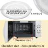 Aesthetically Pleasing Microwave Glass Plate-smooth Running-Microwave Glass Tray, With Microwave Glass Plate Tray Wheel Ring, Durable Circular Glass Turn Table Top Kit-for Microwaves ( Size : 10.6in/2 view 2