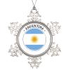 Christmas Tree Ornament Snowflake Design Hanging The Flag of Argentina Ornaments Gift for New Year Holidays Party Argentina Gift Funny and Beautiful view 1