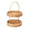 Household Essentials Water Hyacinth 2-Tier Tray, Natural view 1