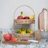 Household Essentials Water Hyacinth 2-Tier Tray, Natural view 3